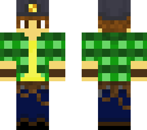 green plaid miner