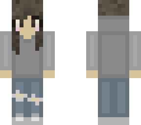 grey hoodie girl