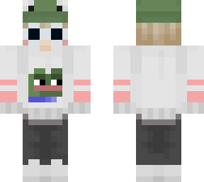 man with pepe frog