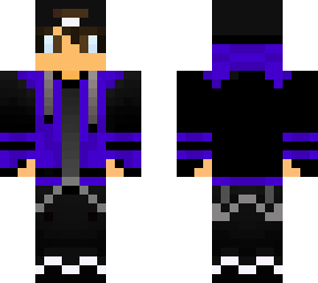 purple and black hoodie