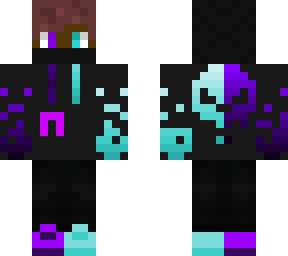 purple and cyan gamer with cancer ribbon