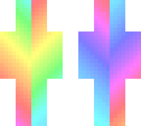 rainbow gradient half-half