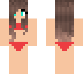 red swimming outfit