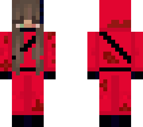 squid game guard with blood splashes