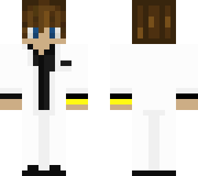 white/black suit w watch