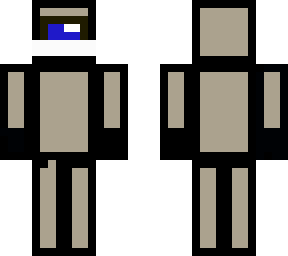 among us (grey) with a mask