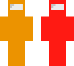 among us (orange and red)