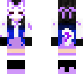 chica con mascara de kitsune morada