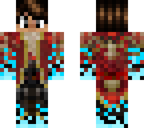 cool gamer boy blue fire