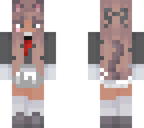 cute maid girl in a suit <3