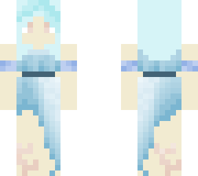 fade blue dress-pink coral