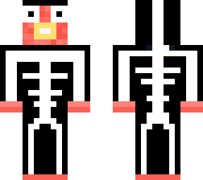 fish in skeleton suit