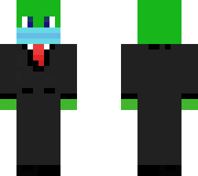 green man in a suit