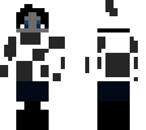 grey cow person
