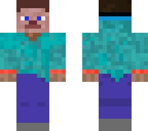 herobrine wearing steve mask
