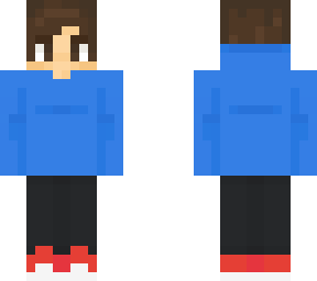 me in a new blue hoodie
