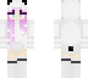 panda girl with pink hair