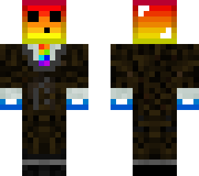 rainbow slime in suit