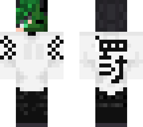 white shirt with half mask