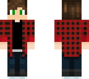 boy with red flannel