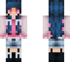 dark blue haired girl