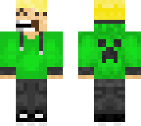 grinning boy with creeper hoodie