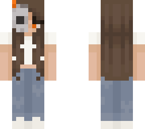 half skull mask girl