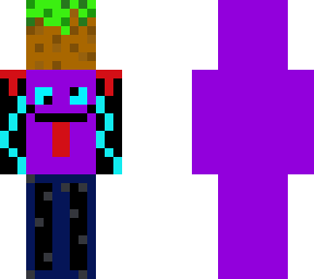 noob holding a grass block
