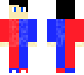 red & blue suit