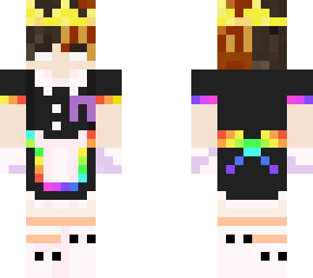 techno support rainbow maid boy halloween