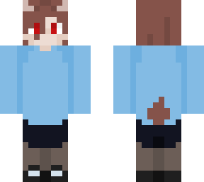 blue sweatshirt and skirt