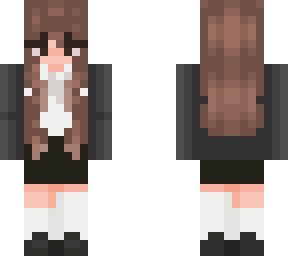 brown hair school girl