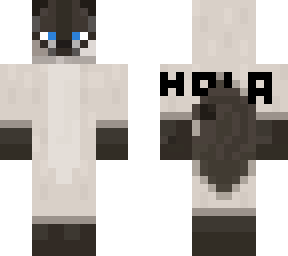 gato siames con un hola / siamese cat with a hello