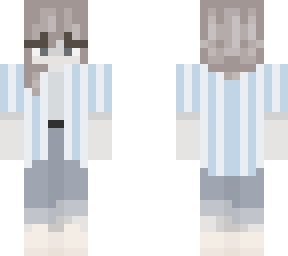 ghost in striped shirt (og skin - pink vertical striped shirt by christyispog)