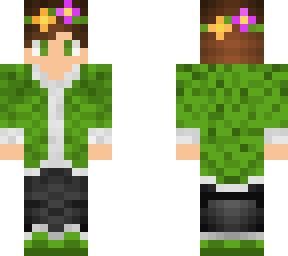 green boy flower crown