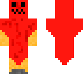 guy in a ghost costume thats red