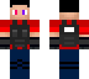 purple-red eye man