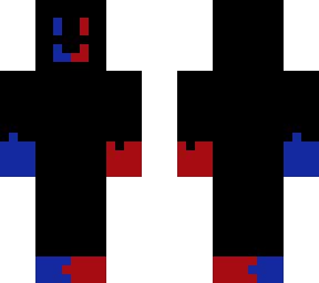 red & blue black devil
