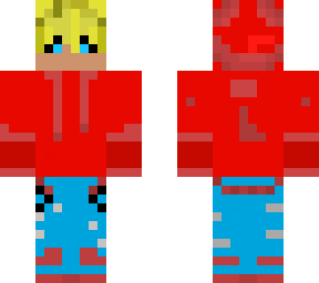 red hoodie man