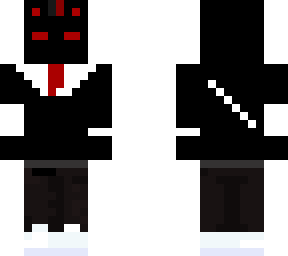 redrey suit but masked and hoddie