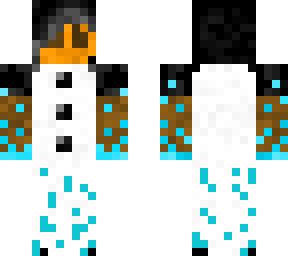 teal flaming reaper (snow golem costume)