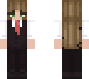 brown hair girl in a suit