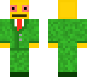 cursed emoji with a green suit