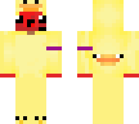 red cookie with duck suit