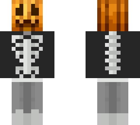 skeleton skin with pumpkin