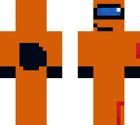 sus “crew mate” imposter with blood dripping down arm