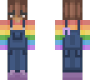 the girl in a rainbow sweater