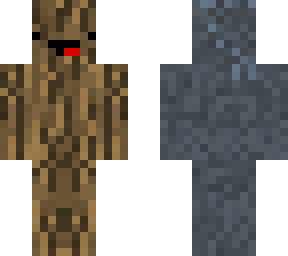 wood and stone with a face