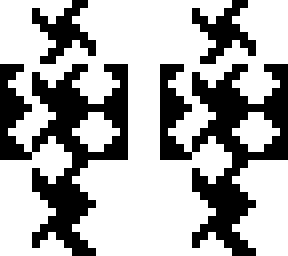 black and white