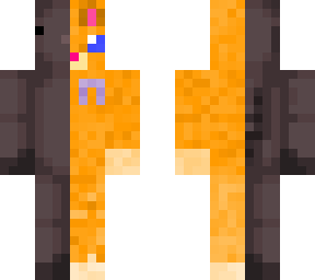 black axolotl and orange cat (cancer ribbon)